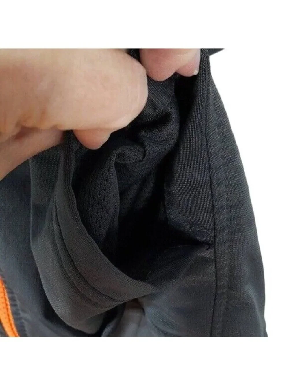 Starter Boys Full Zip Jacket Gray Size 10 Large Orange Color Block Pockets Hood